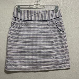 Anthropologie Edme & Esyllte Blue Plaid Pencil Lined Skirt  Size 2